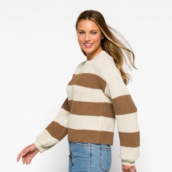BB Dakota by Steve Madden Stripe Pullover Jumper Sweater - Picture 5 of 5